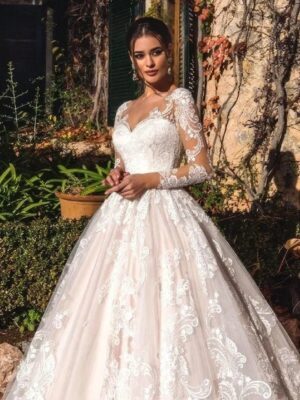 Robe de Mariée Bohème à Manches Longues – Image 2