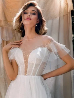 Robe de Mariée Vintage Romantique – Image 3