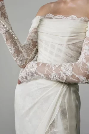 Robe de Mariée Bohème Manches Longues – Image 4