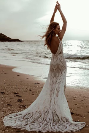 Robe de Mariée Bohème Chic Plage – Image 3