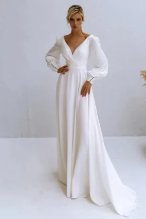 Robe de Mariée Bohème avec Manche