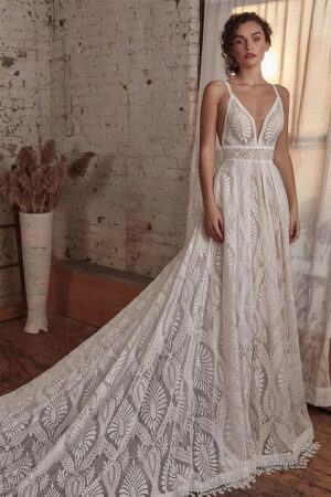 Robe de Mariée Simple Bohème