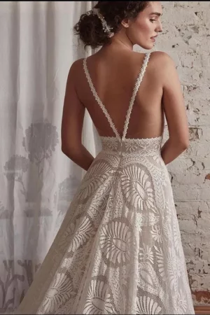 Robe de Mariée Simple Bohème – Image 3