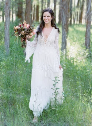 Robe de Mariée Vintage à Manches Longues