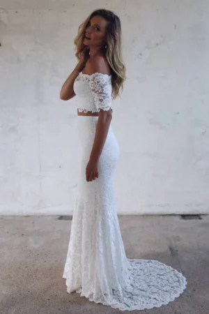 Robe de Mariée 2 Pièces Bohème – Image 2