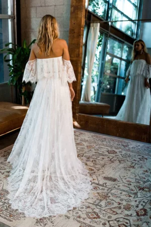 Robe de Mariée Deux Pièces Bohème – Image 6