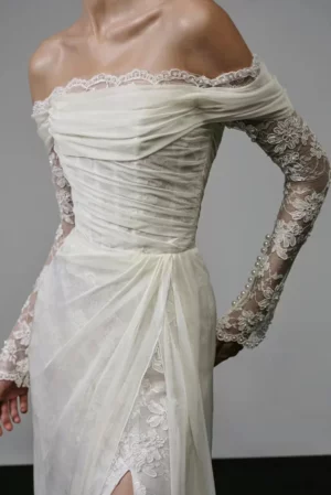 Robe de Mariée Bohème Manches Longues – Image 5