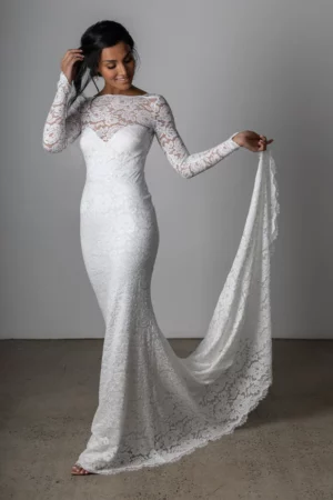 Robe de Mariée Dentelle Vintage – Image 3