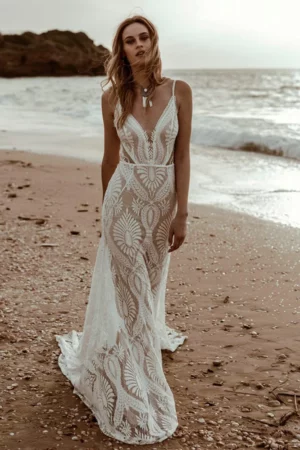 Robe de Mariée Bohème Chic Plage