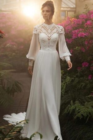 Robe de Mariée Bohème Romantique Élan de Grâce