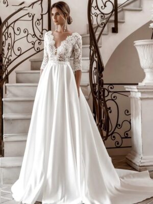Robe de Mariée Bohème Voile Céleste