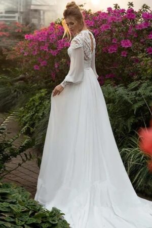 Robe de Mariée Bohème Romantique Élan de Grâce