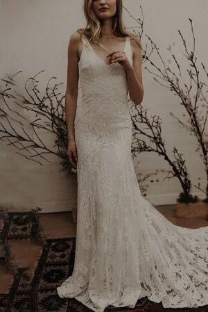 Robe de Mariée Champêtre Papillon d’Argent