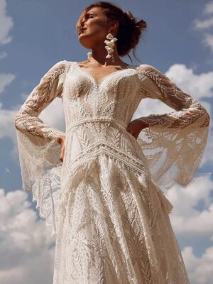 Robe de Mariée Bohème Étreinte Sauvage