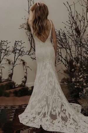 Robe de Mariée Champêtre Papillon d’Argent