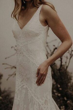 Robe de Mariée Champêtre Papillon d’Argent