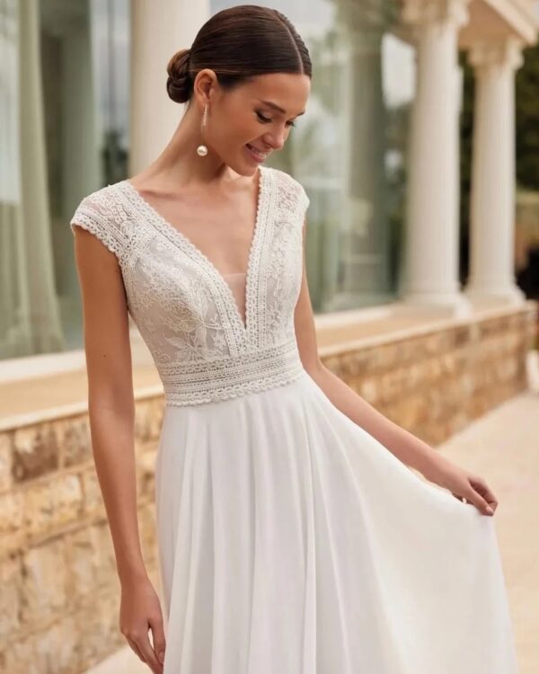 Robe de Mariée Bohème Blanche Promesse