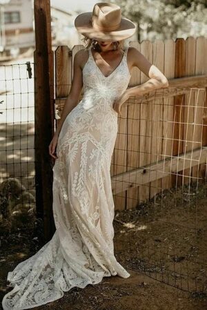 Robe de Mariée Champêtre Papillon d’Argent