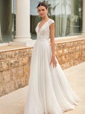 Robe de Mariée Bohème Blanche Promesse