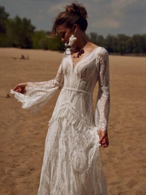 Robe de Mariée Bohème Étreinte Sauvage