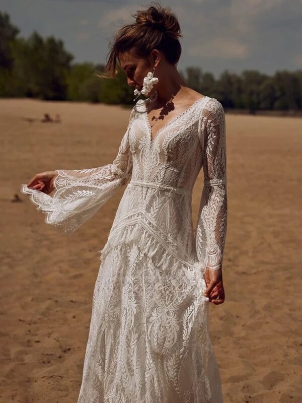 Robe de Mariée Bohème Étreinte Sauvage