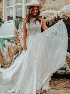 Robe de Mariée Bohème Trace du Destin