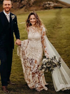 Robe de Mariée Bohème Reflet d’Aube