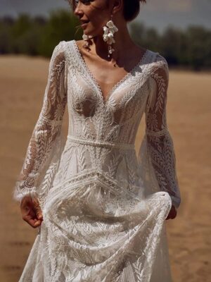 Robe de Mariée Bohème Étreinte Sauvage