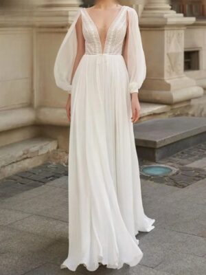 Robe de Mariée Bohème Voile du Ciel