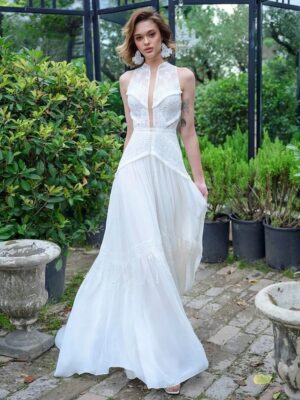 Robe de Mariée Bohème Voile d’Azur