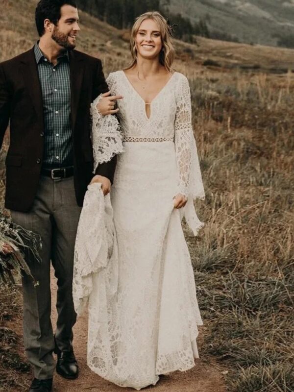 Robe de Mariée Bohème Âme d’Écume