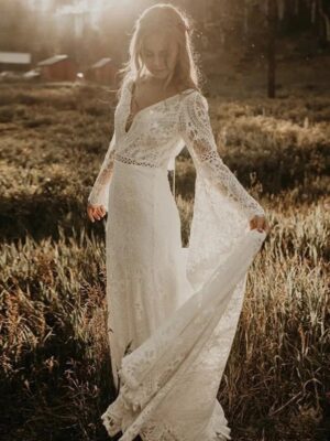 Robe de Mariée Bohème Âme d’Écume
