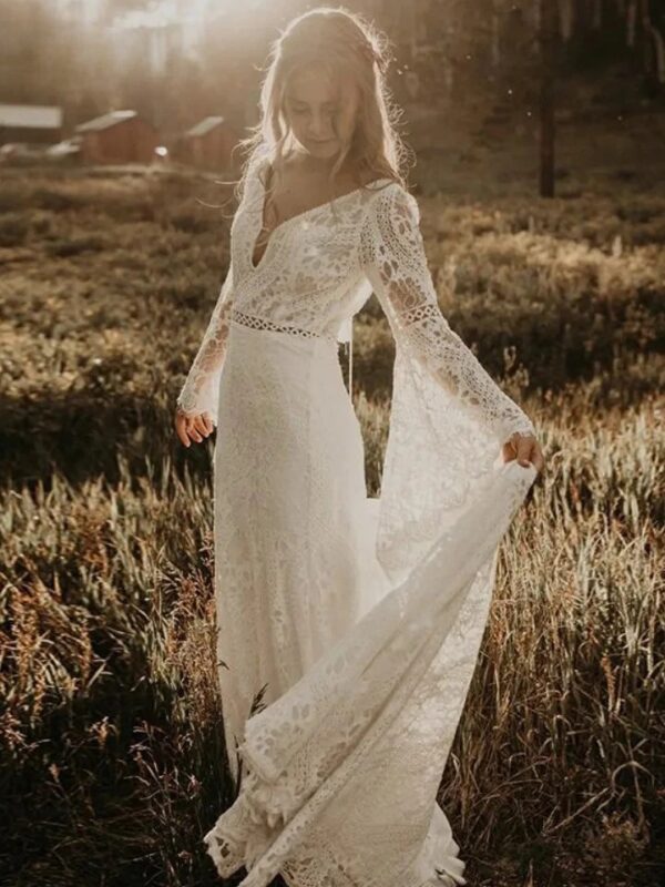 Robe de Mariée Bohème Âme d’Écume