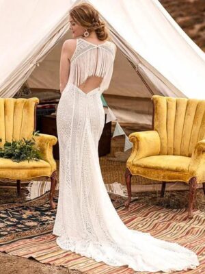 Robe de Mariée Bohème Velours Nomade