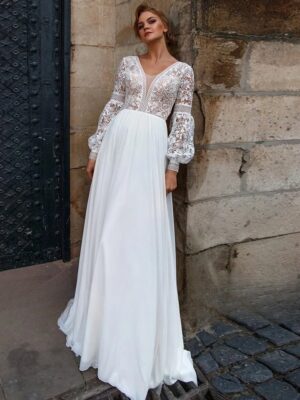 Robe de Mariée Bohème Lumière des Prés