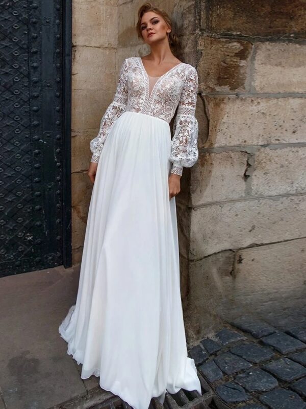 Robe de Mariée Bohème Lumière des Prés