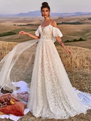 Robe de Mariée Bohème Larmes de Lune