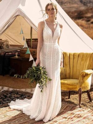 Robe de Mariée Bohème Velours Nomade