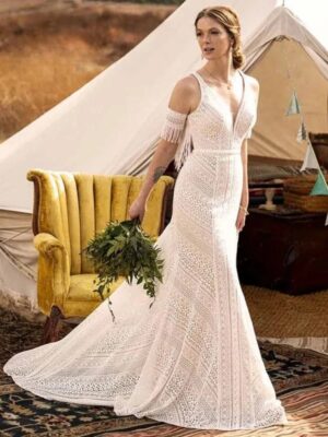 Robe de Mariée Bohème Velours Nomade
