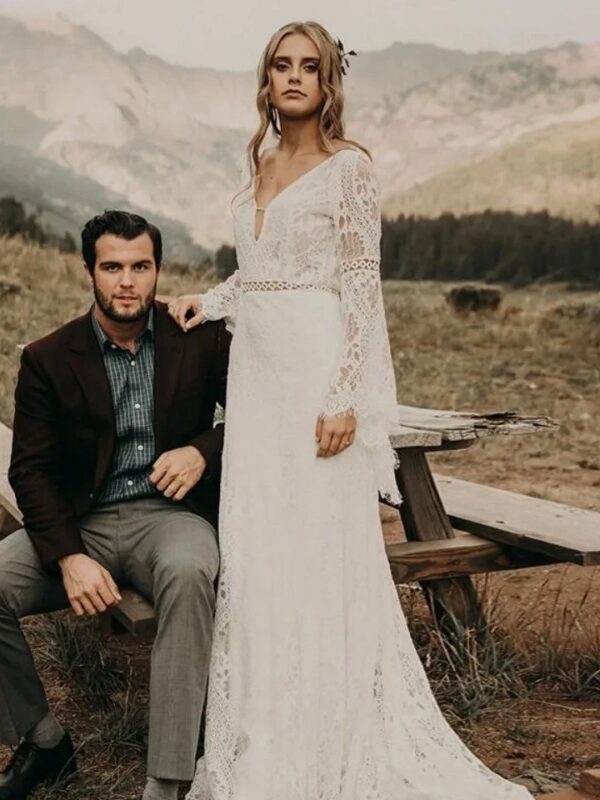 Robe de Mariée Bohème Âme d’Écume