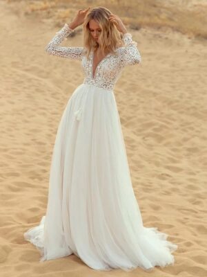 Robe de Mariée Bohème Larmes d’Étoiles