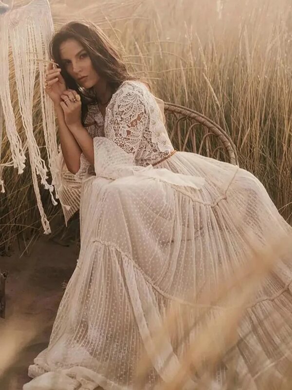 Robe de Mariée Bohème Voile Vagabond