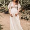 Robe de Mariée Bohème Rosée Sauvage