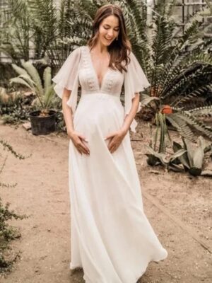Robe de Mariée Bohème Rosée Sauvage