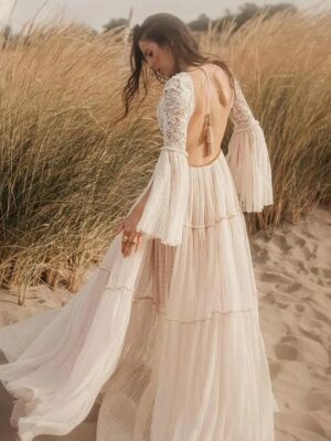 Robe de Mariée Bohème Voile Vagabond