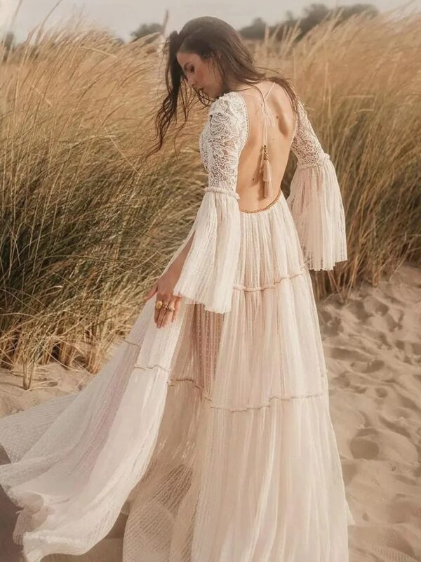 Robe de Mariée Bohème Voile Vagabond