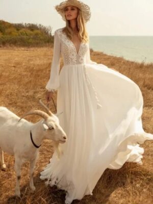 Robe de Mariée Bohème Onde Sereine