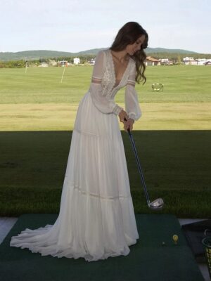 Robe de Mariée Bohème Nuance Pastelle