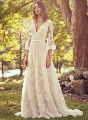 Robe de Mariée Bohème Danse de Pétales