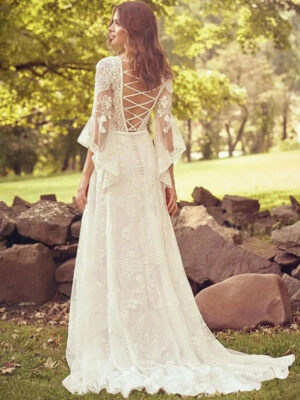 Robe de Mariée Bohème Danse de Pétales